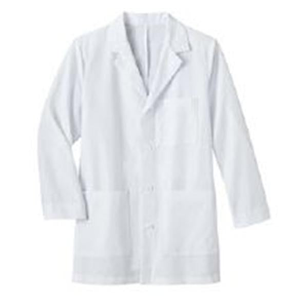 META By White Swan Lab Coat 65% Polyester / 35% Cotton META Mens White Sz 34 34" Ea