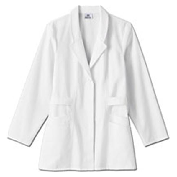 META By White Swan Lab Coat Stretch Poly/Ctn/Spndx META W Wht Sz 2 30" Ea