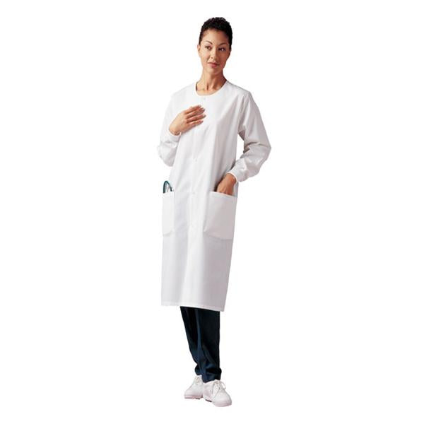 Landau Uniforms  Cover Coat 65% Polyester / 35% Cotton Unisex White Small Ea