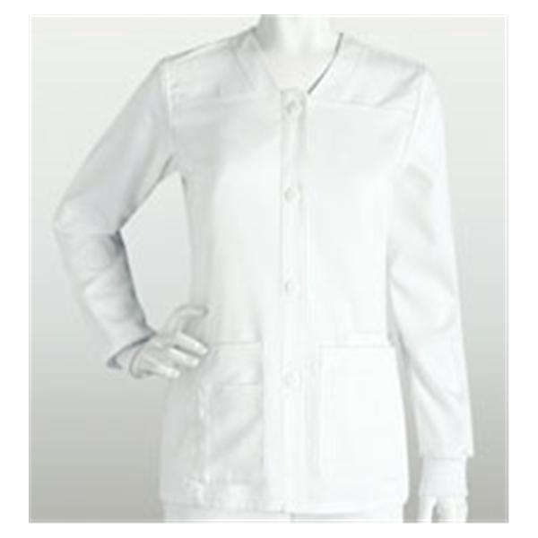 Grey's Anatomy (TM) Jacket Warm-Up 77% Polyester / 23% Rayon Womens Wht 2XL 4Pckt Ea (4435-10-2XL)