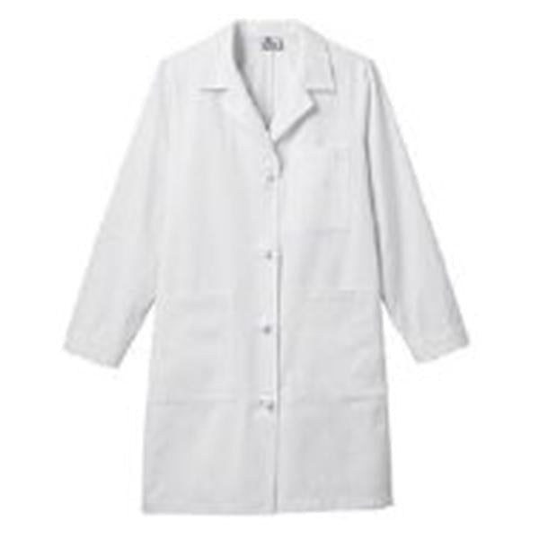 White Swan Uniform Lab Coat 100% Easy Care Cotton Twill Womens White Size 8 38 in Ea