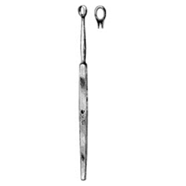 Sklar Instruments Curette Dermal Fox 5-1/2" Straight 5mm Oval Tip SS Rsbl Ea