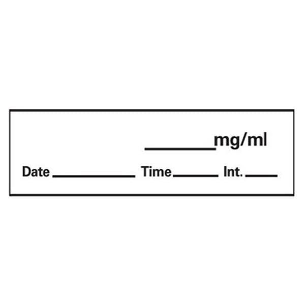 TimeMed a Div of PDC Tape Blank Anesthesia 1/2x500" Removable White 1/Rl