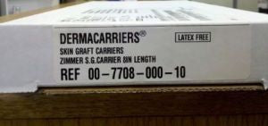 Zimmer DermacarrierII Skin Graft Carriers - Dermacarrier II Skin Graft Carrier, Sterile, 3-To-1 - 00219501300