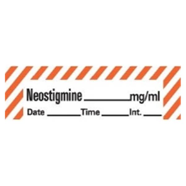 TimeMed a Div of PDC Tape Neostigmine Anesthesia 1/2x500" Rmvbl White/Red Stripe 1/Rl