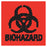 Rubbermaid Biohazard Label 6" SquareRed Ea