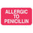 Office Supplies & Practice Mkt Chart Label Allergic PenicillnRed 250/Rl