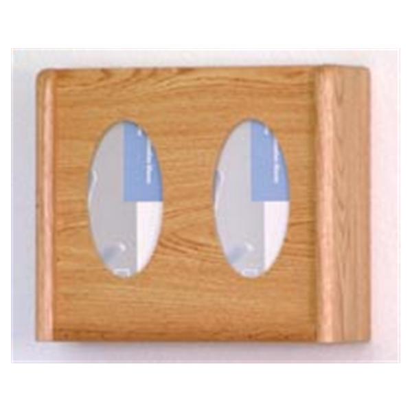 Wooden Mallet Glove Wall Rack 2-Pocket Wood Oval Light Oak Ea (GBW11-2LO)