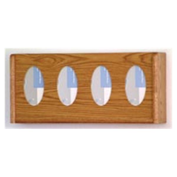 Wooden Mallet Glove Wall Rack 3-Pocket Wood Oval Medium Oak Ea