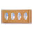 Wooden Mallet Glove Wall Rack 4-Pocket Wood Oval Light Oak Ea