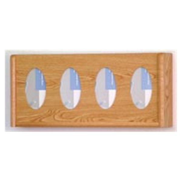 Wooden Mallet Glove Wall Rack 4-Pocket Wood Oval Light Oak Ea