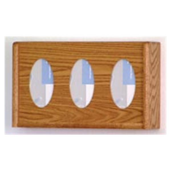 Wooden Mallet Glove Wall Rack 4-Pocket Wood Oval Medium Oak Ea