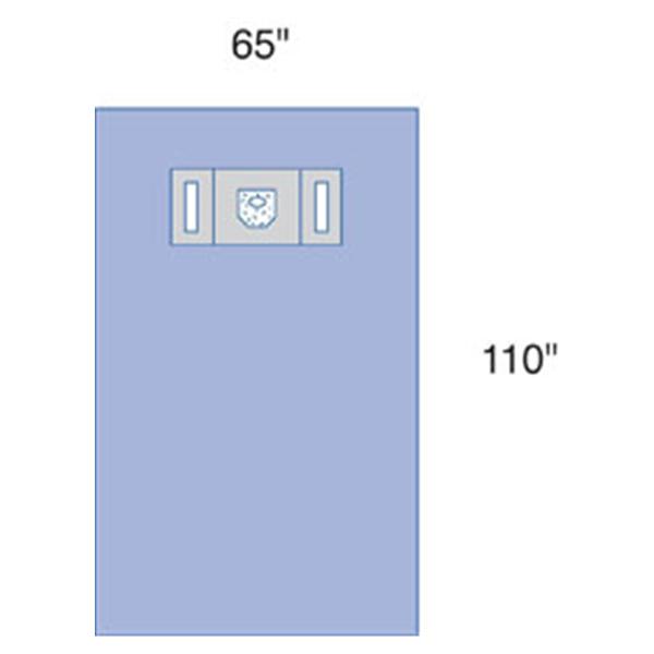 Medline Industries  Drape Full Body/Eye Surgical Incise 1.5x2.5 Fen 65x11 Strl 10/Ca