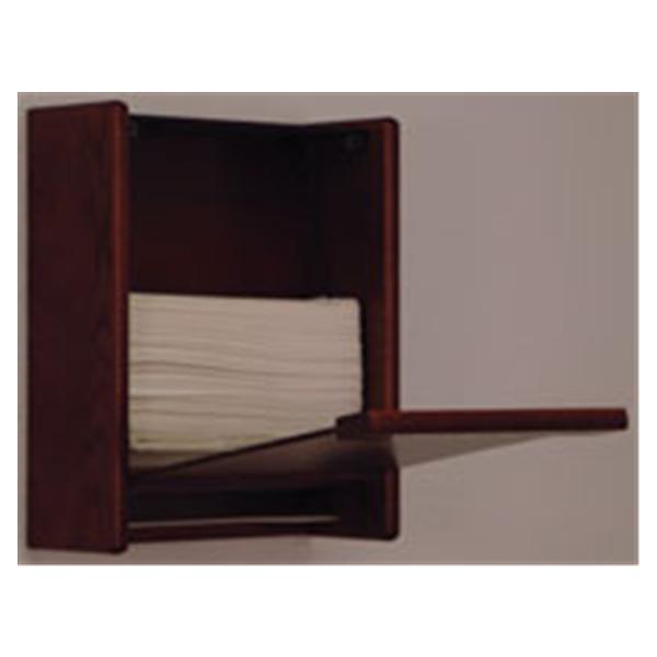 Wooden Mallet Towel Dispenser C-Fold / Multifold Wood Mahogany Ea