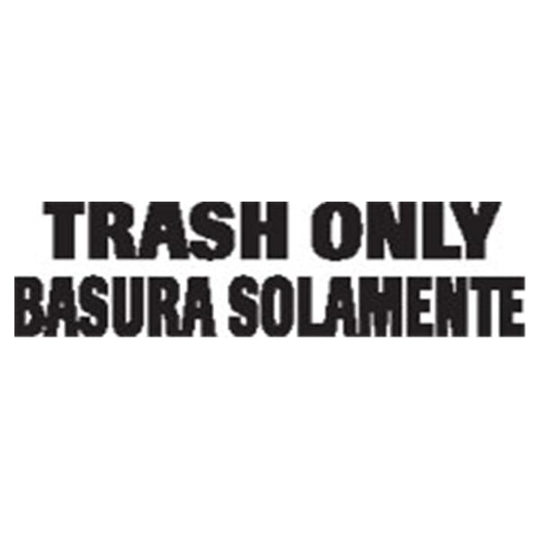 Rubbermaid Label Informational Trash Only Bilingual Ea