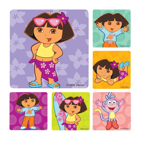 Office Supplies & Practice Mkt Stickers 2.5 in x 2.5 in Dora the Explorer Assorted 100/Rl (PS348)