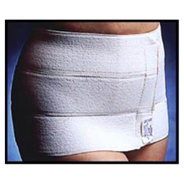 Dale Medical Products  Binder Compression Abdominal Elastic 4Pnl White Size 12" Small Ea