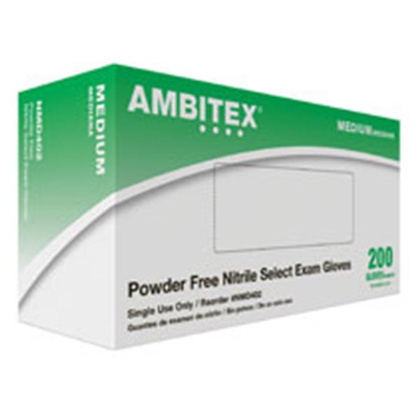 Tradex International Gloves Exam Ambitex Select PF Nitrile LF Md Blurple 200/Bx, 10 BX/CA (NMD402)