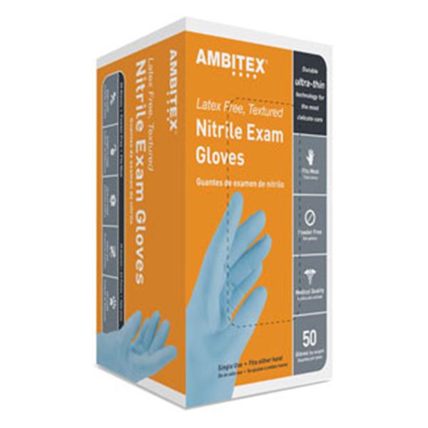 Tradex International Gloves Exam Ambitex Select PF Nitrile LF 1Sz Royal Blue 50/Bx, 4 BX/CA (32370-4)