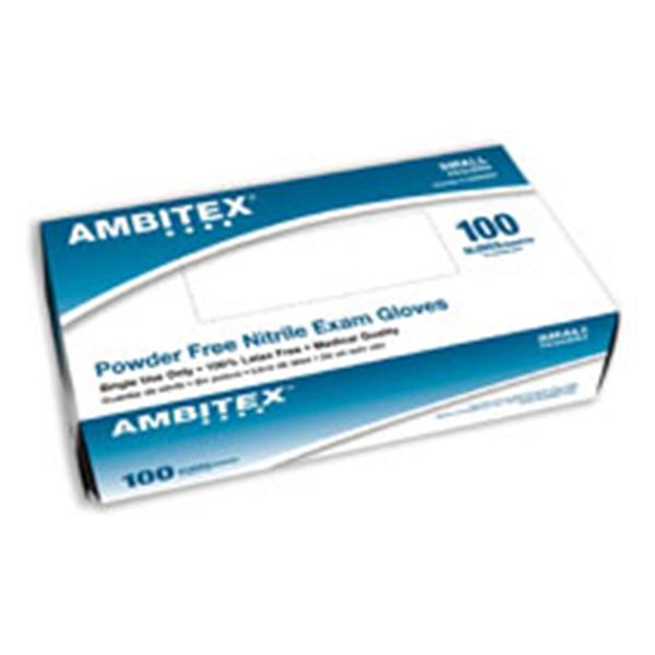 Tradex International Gloves Exam Ambitex PF Nitrile Latex-Free 9 in Sm Blue 100/Bx, 10 BX/CA (NSM200)