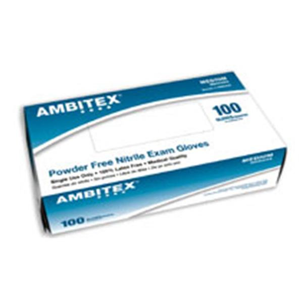 Tradex International Gloves Exam Ambitex PF Nitrile Latex-Free 9 in Md Blue 100/Bx, 10 BX/CA (NMD200)