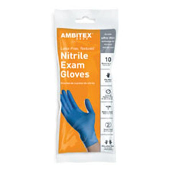 Tradex International Gloves Exam Ambitex PF Nitrile Latex-Free 1Sz Royal Blue 1200/Ca