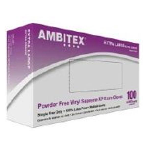 Tradex International Gloves Exam Ambitex Supreme XP PF Vinyl LF 9 in Md Cream 100/Bx, 10 BX/CA (VMD221)