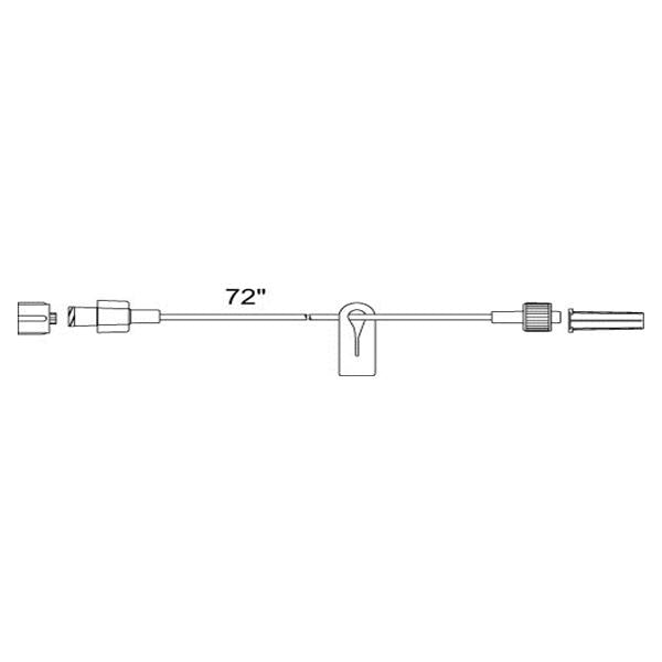 Smiths Medical ASD IV Extension Set 72" Male/Female Luer Lock Adapter 50/Ca