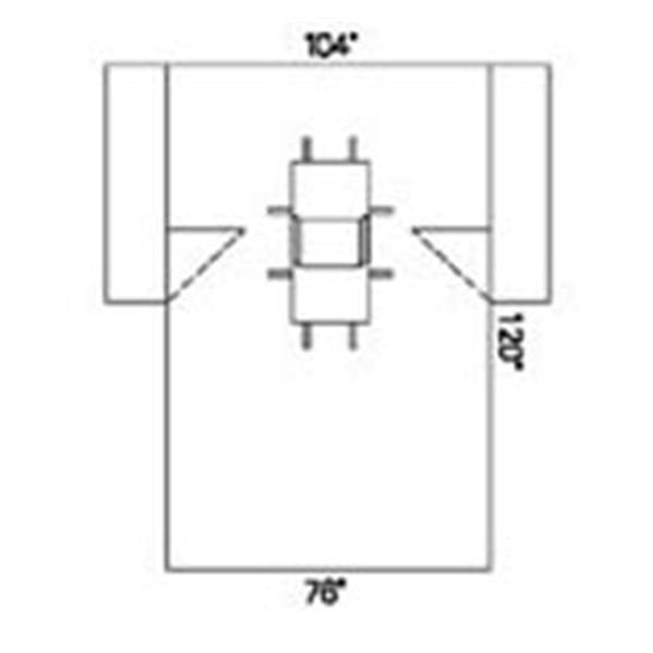 O & M Halyard Drape Laparotomy/Cholecystectomy 12x13 Fen 104x76x120 Strl 12/Ca