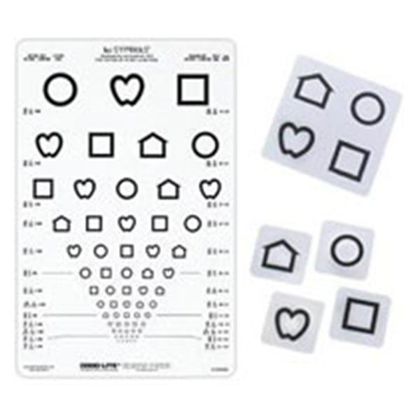 Good-Lite Chart Illiterate Vision Testing 10' Testing Distance 14x9" Ea (250412)