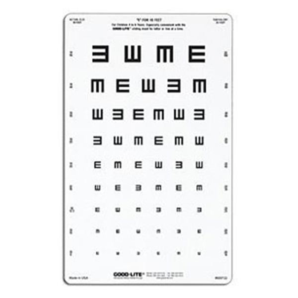 Good-Lite Chart Illiterate Vision Testing 10' Testing Distance 14x9" Ea (600722)