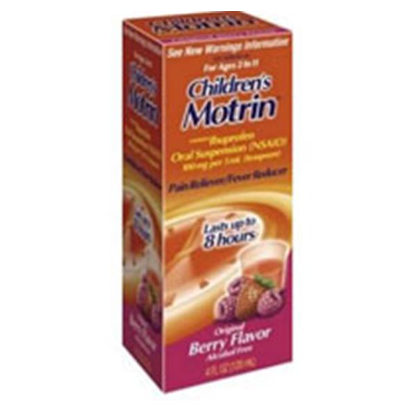 J&J Sales & Logistics Motrin 100mg/5mL Children Suspension Berry 4oz/Bt, 36 BT/CA (301921600)