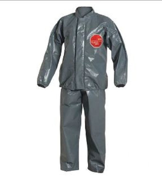 DuPont Tychem 6000 Jacket / Bib Overalls - Tychem 6000FR Jacket and Bib Overall, Gray, Size S, Bulk Packed - TP750TGYSM000200