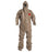 DuPont Tychem 5000 Coveralls with Attached Gloves - Tychem 5000 Coverall with Hood and Socks with Boot Flaps, Tan, Size S, Berry Compliant - C3199TTNSM0006BN