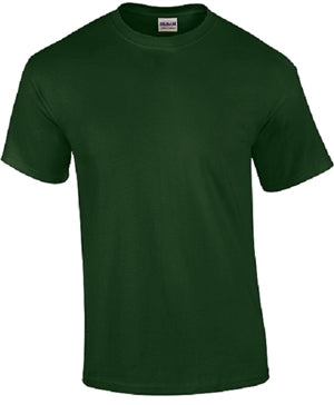 Gildan Activewear Short Sleeve T-Shirts - Unisex 100% Cotton Short Sleeve T-Shirt, Forest, Size M - 925FORM