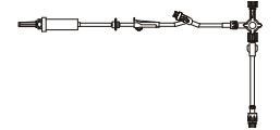 BD Gravity Sets (Stopcocks and Manifolds) - 15 Drop Gravity Set with Tru-Swab, 119" Tubing, Size M - MX4441