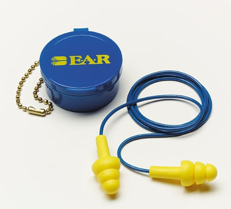 3M Healthcare E-A-R UltraFit Corded Earplugs - UltraFit Silicone Corded Earplugs with Case, 25 dB Noise Reduction Rating - 340-4002