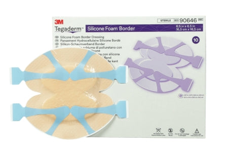 3M Healthcare Tegaderm Silicone Foam Border Dressing - Tegaderm Silicone Foam Dressing, Heal, 6" x 6" - 90646