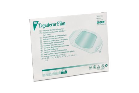 3M Healthcare Tegaderm Transparent Film Dressing - DRESSING, TRANSPARENT, FRAME, 4"X4.75" - 9506W