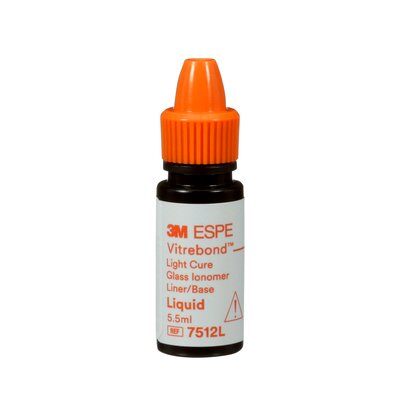 3M Vitrebond Plus Light Cure Glass Ionomer Liner / Base - LINER, IONOMER, LIGHT CURE, GLASS, LQUD, RFLL - 7512L