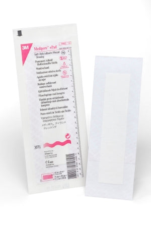 3M Medipore +Pad Soft Cloth Adhesive Wound Dressings - DRESSING, MEDIPORE+PAD SOFT ADH, 3.5 - 3571