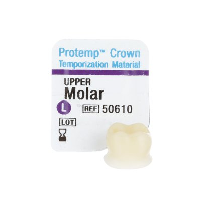 3M Healthcare Protemp Crown Temporization Material - CROWN, PROTEMP, TMPRZTN, UPPER, MOLAR, LARGE - 50610