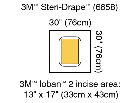 3M Healthcare Steri-Drape Pouch with Ioban 2 Incise Film - POUCH, IOBAN 2, LARGE, 13" X 17" - 6658