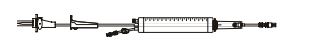 BD Gravity Sets- Burettes - 20-Drop 25" 150 mL Add-On Burette with Needle-Free Valve, Ball Valve in Drip Chamber and Pigtail Spike Adapter - 82115E