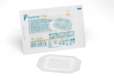 3M Healthcare Tegaderm +Pad Film Dressings with Absorbent Pad - DRESSING, TEGADERM+PAD, 3.5"X4" - 3586