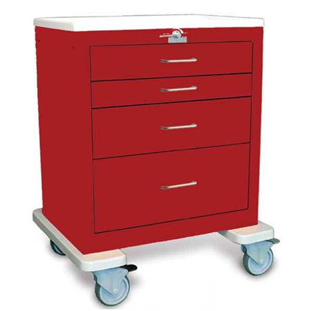 4-Drawer Heavy-Duty Steel Emergency Cart 4-Drawer Cart - 36"H