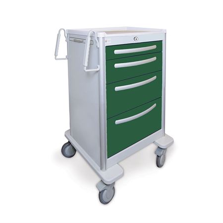 Med Jr. Aluminum Cart 4-Drawer with Key Lock - 39"H