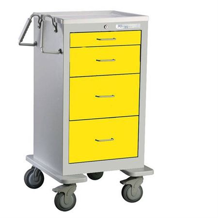 Isolation Cart with Key Lock 4-Drawer Narrow - 23"W x 24.5"D x 42"H