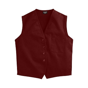 Edwards Garment Co Unisex Vest Aprons - Unisex Apron Vest, 65% Polyester/35% Cotton Twill, with Breast Pocket, Wine, Size L - 4006 63 LARGE