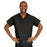 Medline ComfortEase Unisex V-Neck Scrub Top with 1 Pocket - ComfortEase Unisex V-Neck 1-Pocket Scrub Top, Size L, Black - 410DKWL